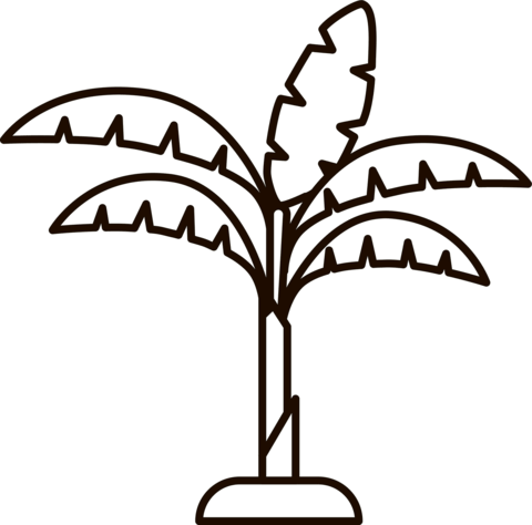 Banana Tree Coloring Page